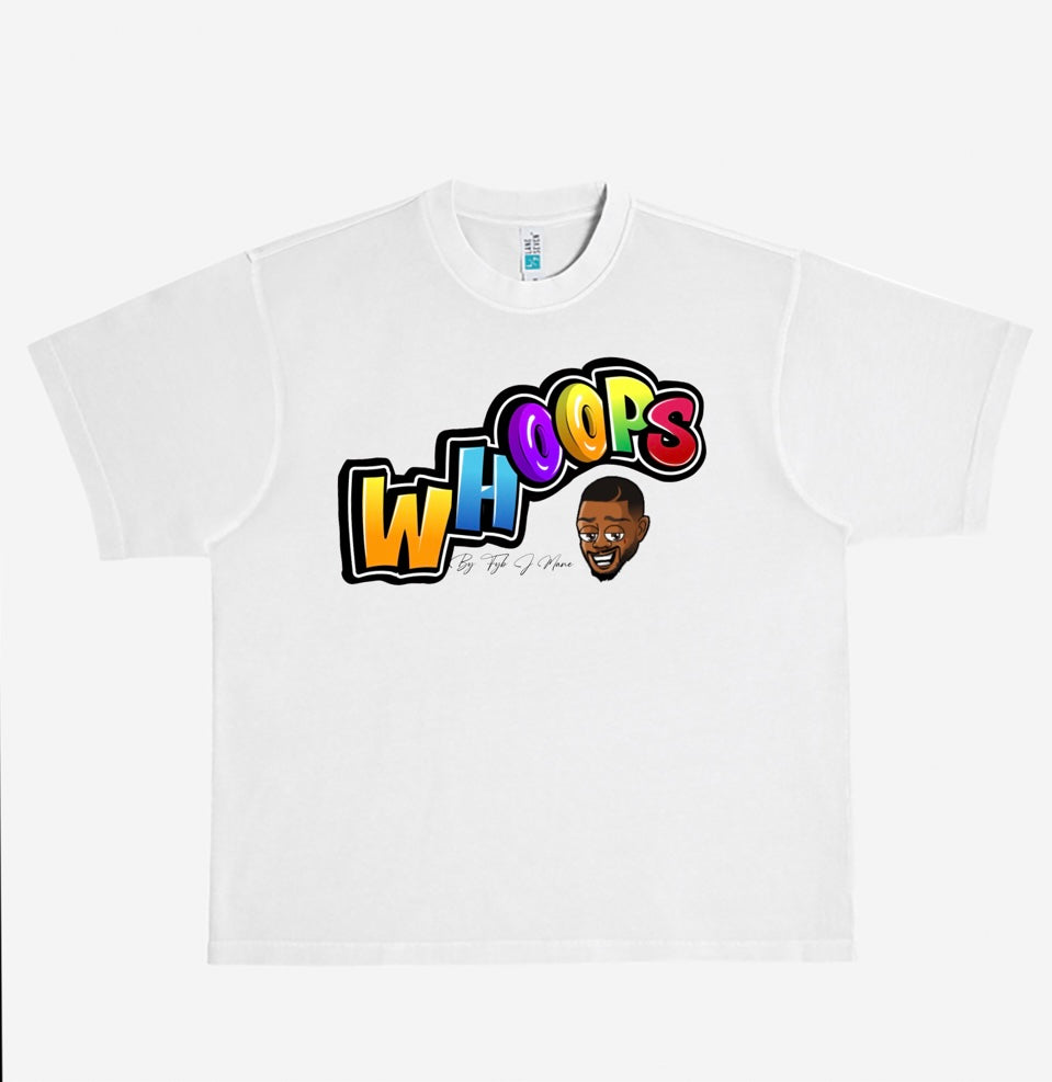 Short Sleeve White Whoop Shirt
